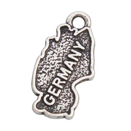 Pendentifs en alliage de zinc, Placage, DIY, 12x20mm, Vendu par PC