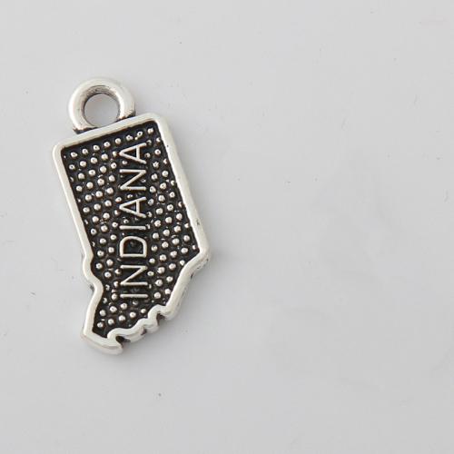 Pendentifs en alliage de zinc, Placage, DIY, 10x18mm, Vendu par PC