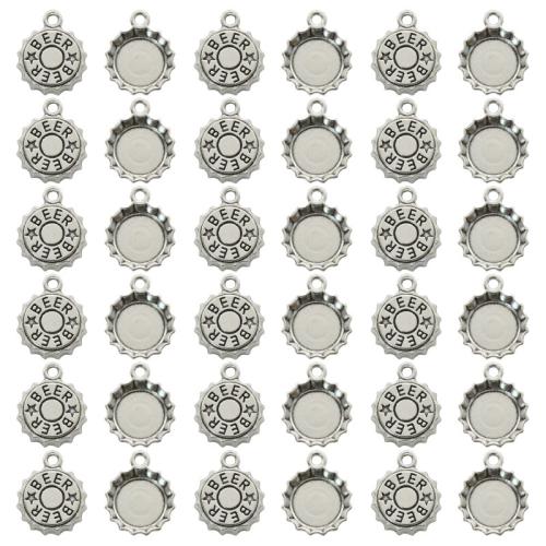 Tibetan Style Pendants, plated, DIY, 17x14mm, 100PCs/Bag, Sold By Bag