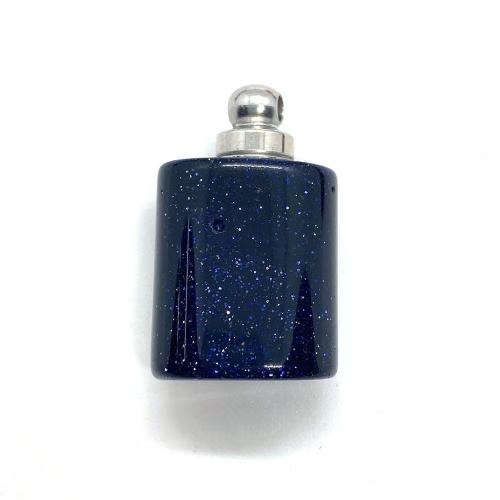 Natural Stone Perfume Bottle Pendant, with Tibetan Style, DIY & different materials for choice, more colors for choice, 13x18x22mm, Sold By PC