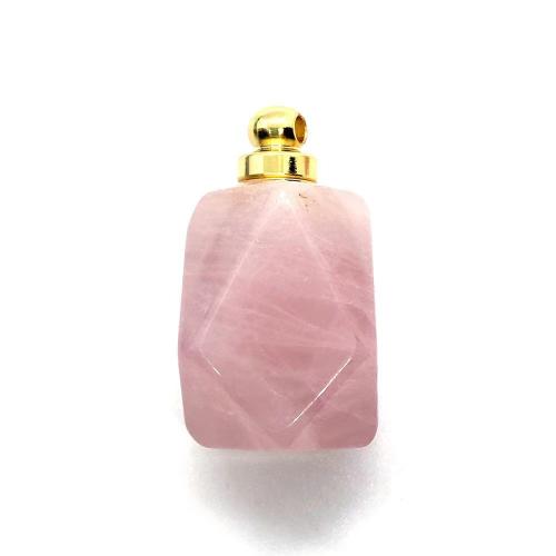 Natural Stone Perfume Bottle Pendant, with Tibetan Style, gold color plated, DIY & different materials for choice, more colors for choice, 13x18x22mm, Sold By PC