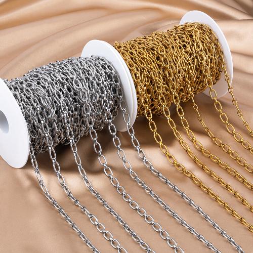 Stainless Steel Jewelry Chain, 304 Stainless Steel, plated, DIY, more colors for choice, Length:1 m, Sold By m