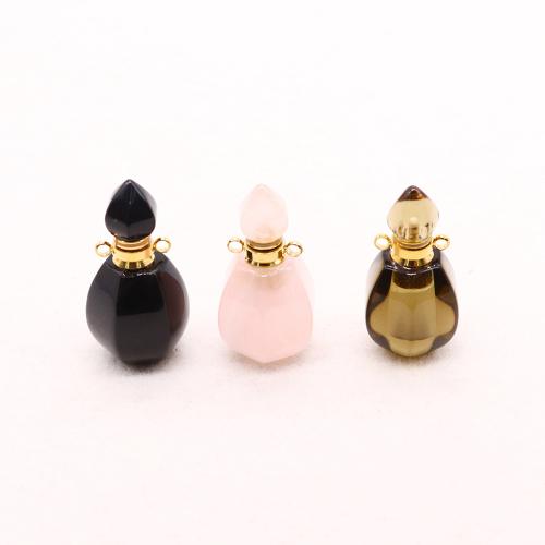 Natural Stone Perfume Bottle Pendant, DIY & different materials for choice, more colors for choice, Sizeuff1a20-35mm, Sold By PC