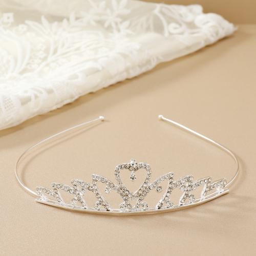 Bridal Tiaras, Tibetan Style, silver color plated, fashion jewelry & with rhinestone, silver color, nickel, lead & cadmium free, Sold By PC