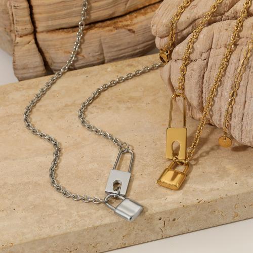 Stainless Steel Jewelry Necklace, 304 Stainless Steel, with 5cm extender chain, plated, fashion jewelry, more colors for choice, Length:44 cm, Sold By PC