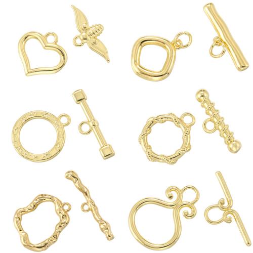 Brass Toggle Clasp, plated, DIY & different styles for choice, more colors for choice, Sold By Set