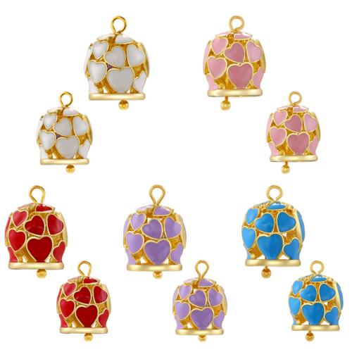 Brass Jewelry Pendants, gold color plated, DIY & different size for choice & enamel, more colors for choice, Sold By PC