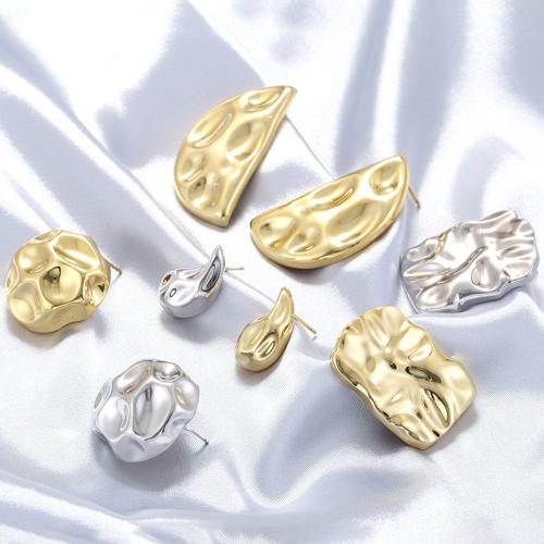 Brass Stud Earring, plated, fashion jewelry & different styles for choice & for woman, more colors for choice, Sold By Pair