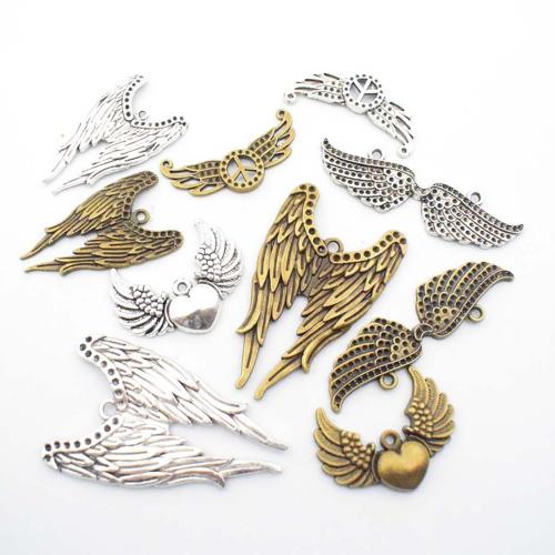 Wing Shaped Tibetan Style Pendants, plated, DIY, more colors for choice, Sold By PC