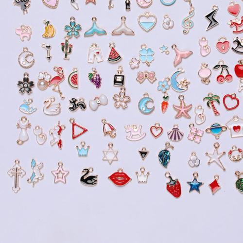 Tibetan Style Enamel Pendants, plated, random style & DIY, 100PCs/Bag, Sold By Bag