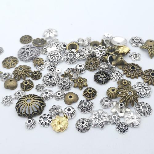 Tibetan Style Bead Cap, plated, random style & DIY, more colors for choice, 100G/Bag, Sold By Bag