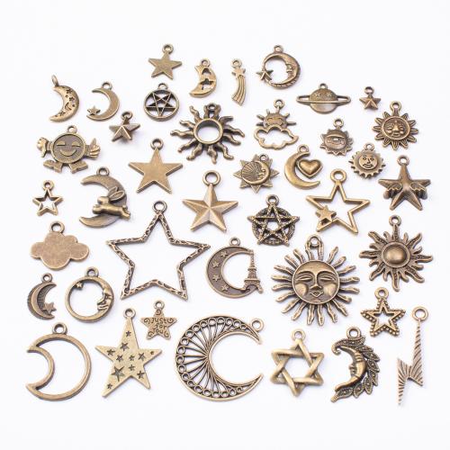 Tibetan Style Pendants, plated, random style & DIY, 40PCs/Bag, Sold By Bag