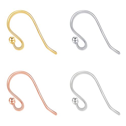 925 Sterling Silver Hook Earwire, DIY & different size for choice, more colors for choice, Sold By Pair