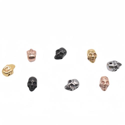 Stainless Steel Beads, 304 Stainless Steel, Skull, DIY, more colors for choice, 8.30x12.60x7.30mm, Hole:Approx 1.8mm, Approx 100PCs/Bag, Sold By Bag