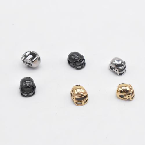 Stainless Steel Beads, 304 Stainless Steel, Helmet, Vacuum Ion Plating, DIY, more colors for choice, 8.30x9.70x6.80mm, Hole:Approx 2mm, Approx 100PCs/Bag, Sold By Bag