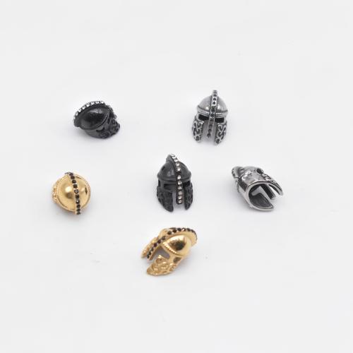 Stainless Steel Beads, 304 Stainless Steel, Helmet, Vacuum Ion Plating, DIY, more colors for choice, 10x11.40x11.30mm, Approx 100PCs/Bag, Sold By Bag