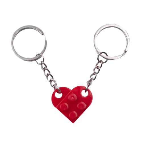 Iron Key Clasp, Plastic, with Iron, Heart, detachable & for couple, more colors for choice, Sold By Pair