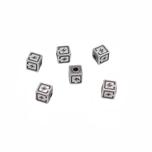 Stainless Steel Beads, 304 Stainless Steel,  Square, plated, DIY & different designs for choice, more colors for choice, Sold By PC