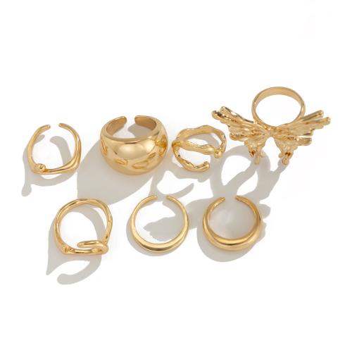 Tibetan Style Finger Ring, plated, 7 pieces & fashion jewelry, more colors for choice, nickel, lead & cadmium free, Sold By PC