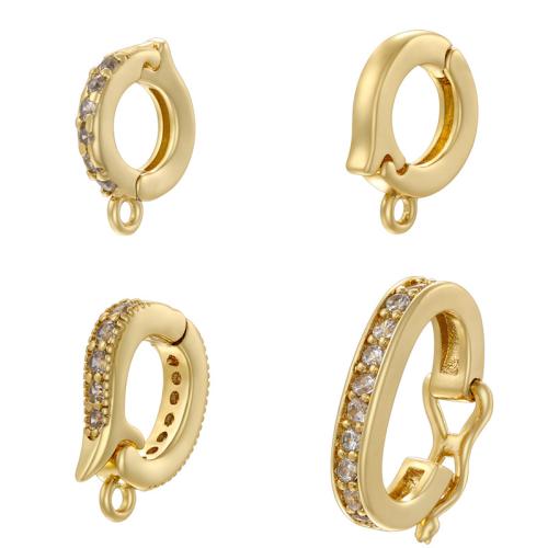 Brass Jewelry Clasps, plated, DIY & different styles for choice & micro pave cubic zirconia, more colors for choice, Sold By PC