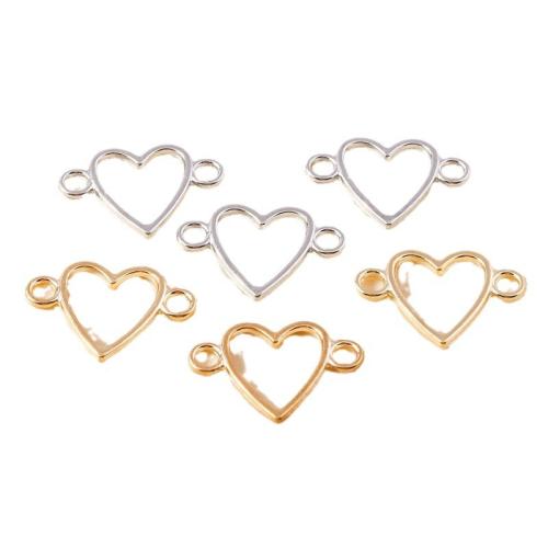 Heart Tibetan Style Connector, plated, DIY & 1/1 loop, more colors for choice, 30PCs/Bag, Sold By Bag