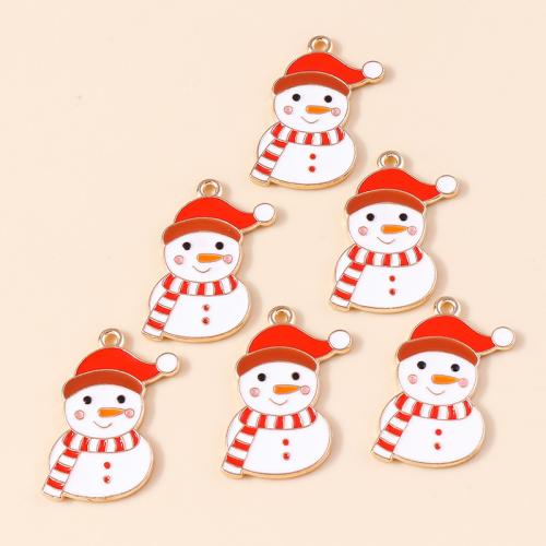 Tibetan Style Enamel Pendants, Snowman, plated, DIY, 10PCs/Bag, Sold By Bag