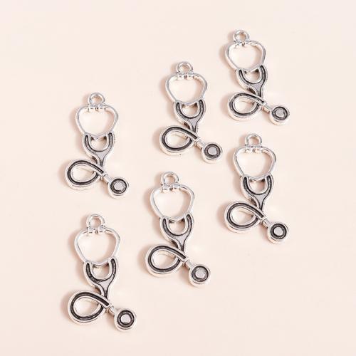 Tibetan Style Pendants, Stethoscope, plated, DIY, 20PCs/Bag, Sold By Bag