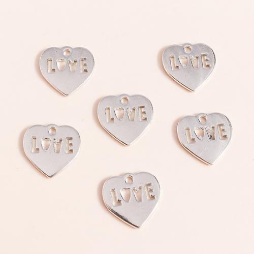 Pendentifs coeur en alliage de zinc, Placage, DIY, 20PC/sac, Vendu par sac