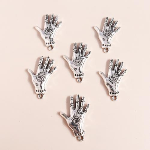 Tibetan Style Hand Pendants, plated, DIY, 10PCs/Bag, Sold By Bag