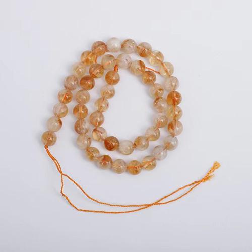 Natural Citrine Beads, Round, DIY & different size for choice, yellow, Sold By Strand