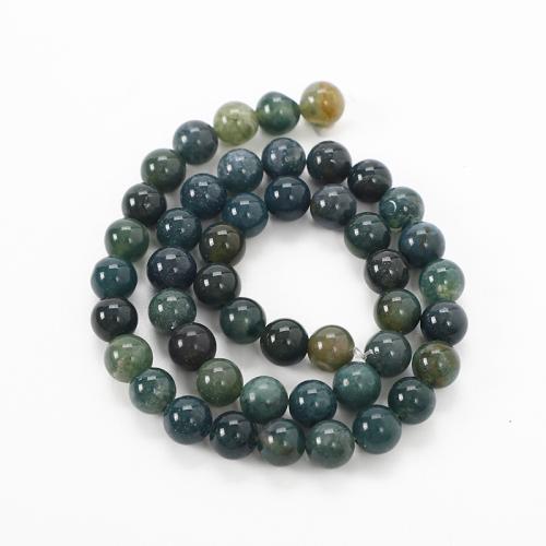 Natural Moss Agate Beads, Round, DIY & different size for choice, green, Sold By Strand