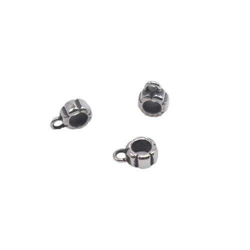 Stainless Steel Bail Beads, 304 Stainless Steel, plated, DIY, Sold By PC