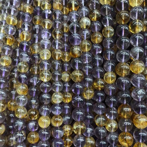 Citrine Beads, with Amethyst, Round, DIY & different size for choice, more colors for choice, Sold By Strand