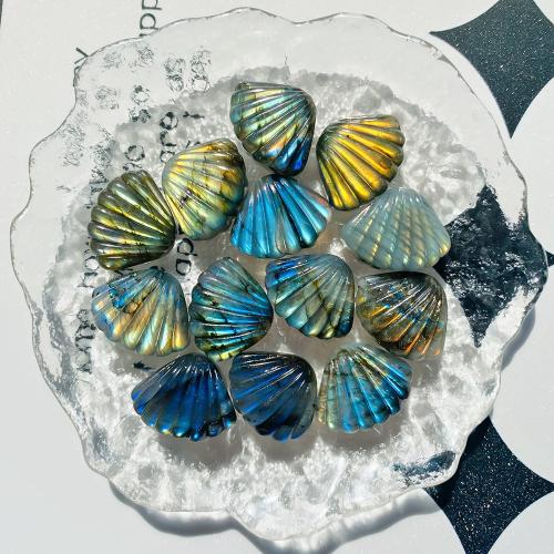 Fashion Decoration, Labradorite, Shell, fashion jewelry, blue, Sold By PC