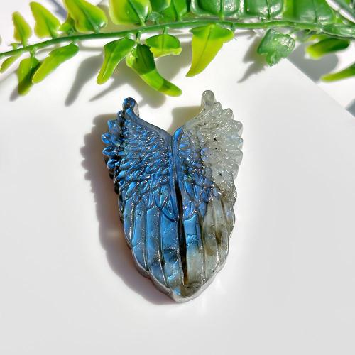 Fashion Decoration, Labradorite, Wing Shape, fashion jewelry, blue, Sold By PC