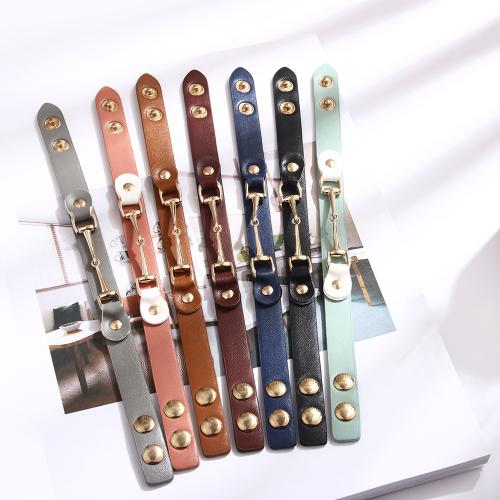 PU Leather Cord Bracelets, with Tibetan Style, plated, fashion jewelry & for woman, more colors for choice, wide:1.4cm, Length:23 cm, Sold By PC