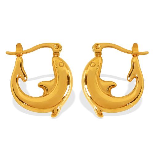 Acier inoxydable Levier Retour Earring, Acier inoxydable 304, Placage, bijoux de mode & pour femme, doré, Vendu par paire