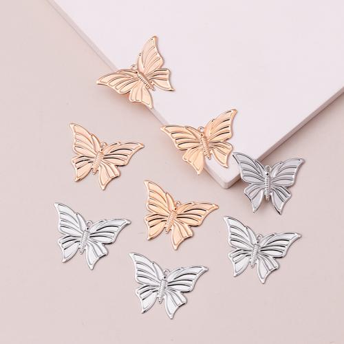 Pendentifs animaux en alliage de zinc, papillon, Placage, envoyé au hasard & DIY, 100PC/sac, Vendu par sac