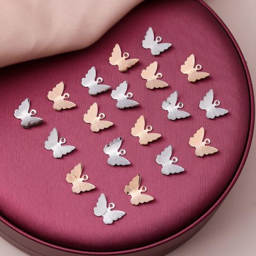 Pendentifs animaux en alliage de zinc, papillon, Placage, DIY, plus de couleurs à choisir, 100PC/sac, Vendu par sac