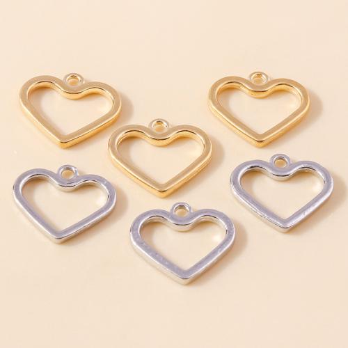 Colgantes de Aleación de Zinc en Forma de Corazón, chapado, Bricolaje, más colores para la opción, 20PCs/Bolsa, Vendido por Bolsa