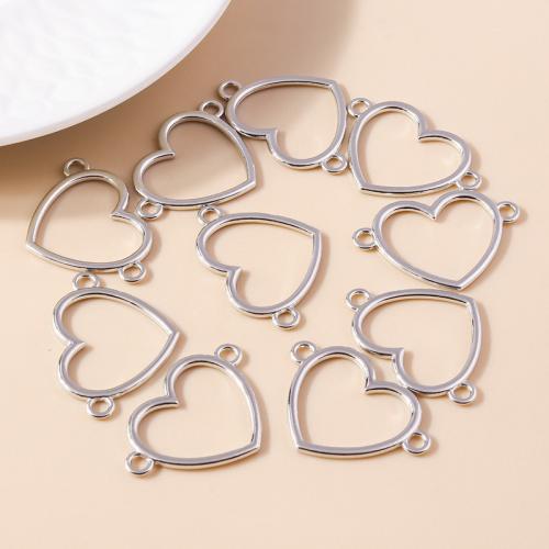 Heart Tibetan Style Connector, plated, DIY & 1/1 loop, 10PCs/Bag, Sold By Bag