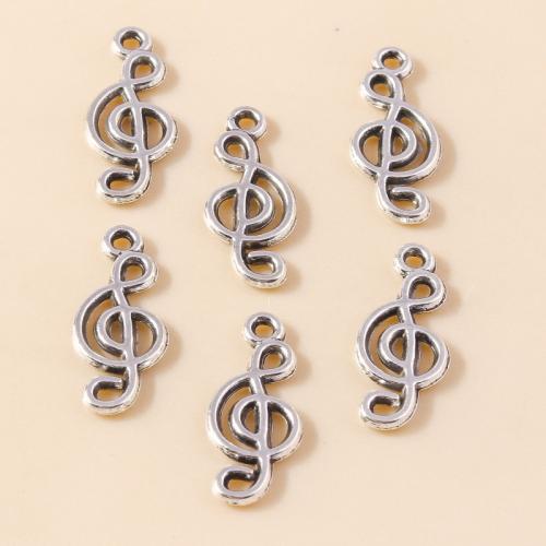 Tibetan Style Pendants, Music Note, plated, DIY, 50PCs/Bag, Sold By Bag