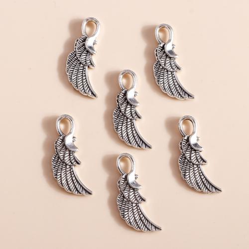 Wing Shaped Tibetan Style Pendants, plated, DIY, 20PCs/Bag, Sold By Bag