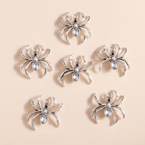 Tibetan Style Animal Pendants, Spider, plated, DIY, 10PCs/Bag, Sold By Bag