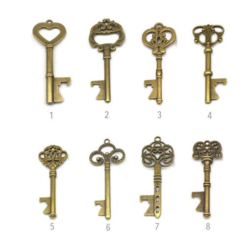 Tibetan Style Key Pendants, plated, DIY, more colors for choice, Sold By PC