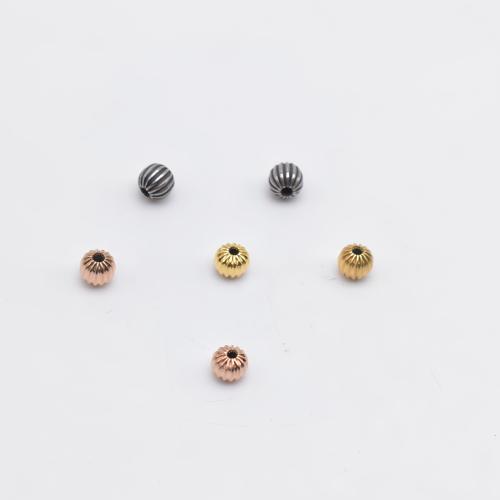 Stainless Steel Beads, 304 Stainless Steel, Pumpkin, Vacuum Ion Plating, DIY, more colors for choice, 5.80x4.70mm, Hole:Approx 1.3mm, Sold By PC