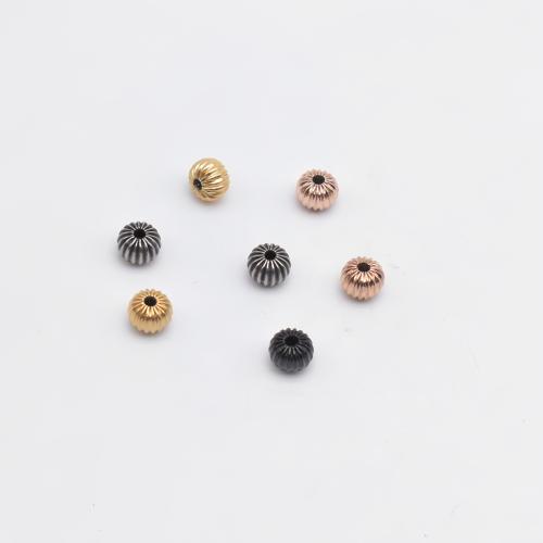 Edelstahl-Beads, 304 Edelstahl, Kürbis, DIY, keine, 10x6.80mm, Bohrung:ca. 2.3mm, verkauft von PC