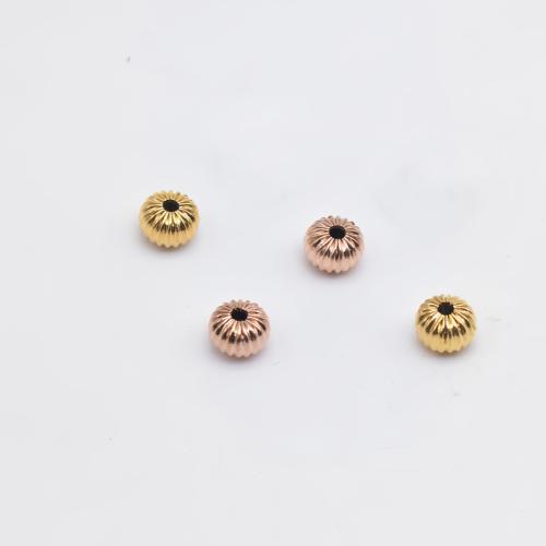 Stainless Steel Beads, 304 Stainless Steel, Pumpkin, Vacuum Ion Plating, DIY, more colors for choice, 7.90x6mm, Hole:Approx 1.8mm, Sold By PC