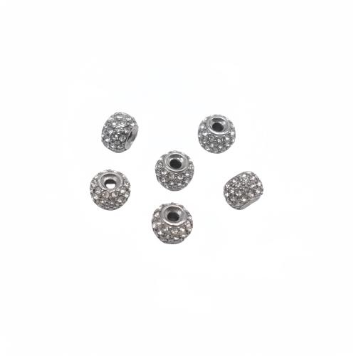 Edelstahl-Beads, 304 Edelstahl, plattiert, DIY & verschiedene Stile für Wahl & mit Strass, keine, 100PCs/Tasche, verkauft von Tasche