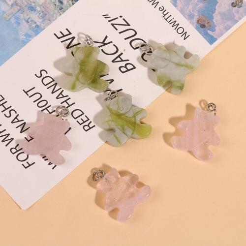 Crystal Pendants, Bear, DIY, more colors for choice, 17x18mm, Sold By PC